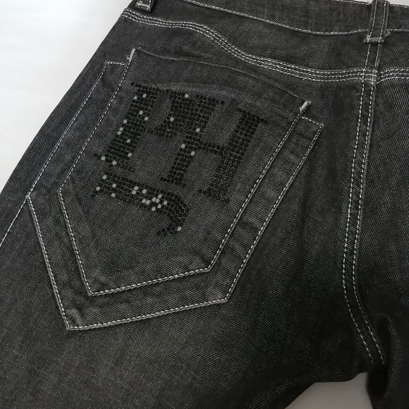Phard Italian Black Denim Crop Jeans sz 30 - Picture 3 of 10